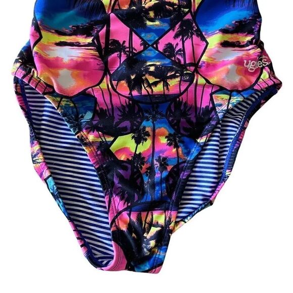 Dolfin Uglies Performance Tropical Beach Sunset Pattern Sz 32 - Picture 4 of 12